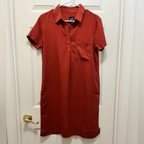 GAP Dresses Nwt Gap Womens Tencel Dress Chili Oil Size Small - Main Image